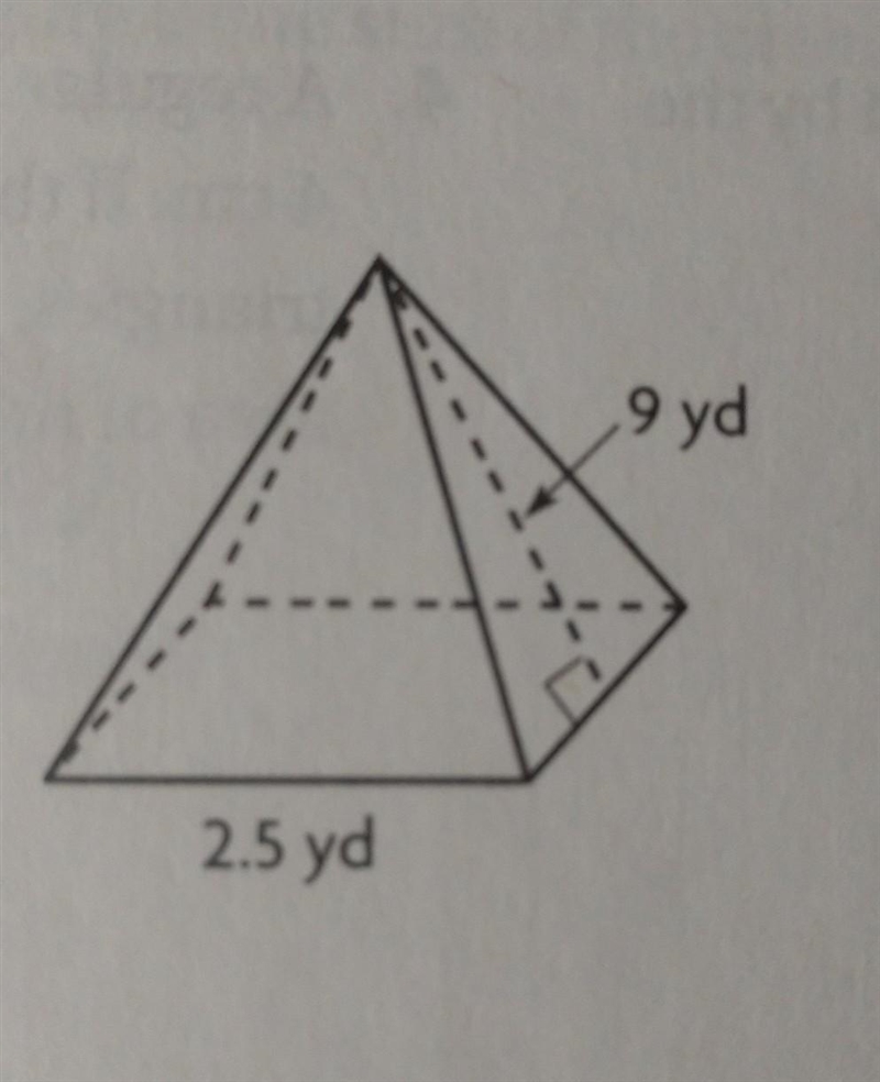 9 yd 2.5 yd find the surface area of the square ​-example-1