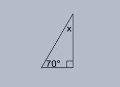 Find the value of x in the triangle below.-example-1