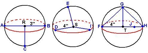 Which point is not in the interior of sphere T? T J H-example-1