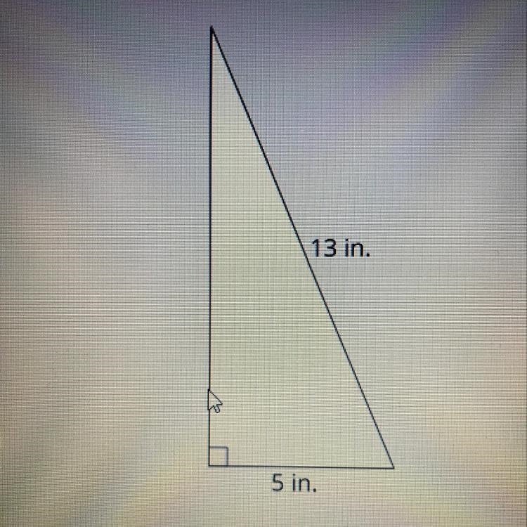 What is the missing side length of this right triangle? Type the answer in the box-example-1