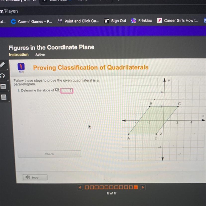 Proving Classification of Quadrilaterals Follow these steps to prove the given quadrilateral-example-1