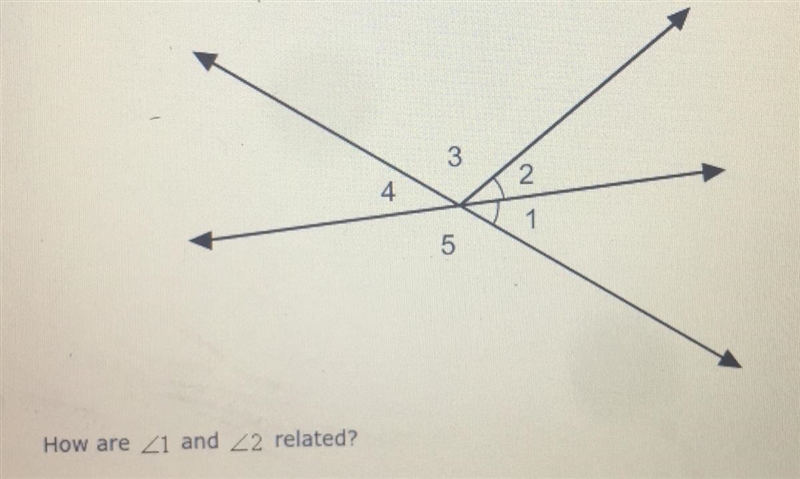 A. Adjacent angles B. Complementary angles C. Supplementary angles D. Vertical angles-example-1