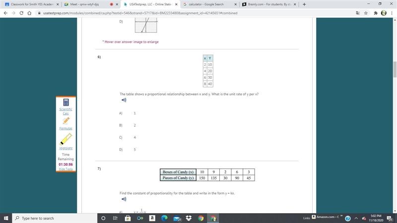 The table shows a prop relationship between x and y! Picture included.-example-1