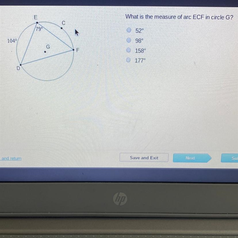 What is the measure of EF. I’m circle G?-example-1