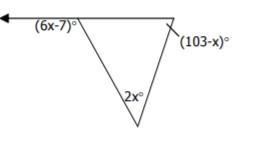 What is the value of X in the triangle attached?-example-1