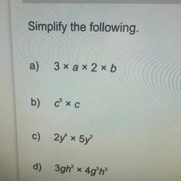 Help with all the picture and this question A) 2x + x + x + 2y x 3y x y-example-1