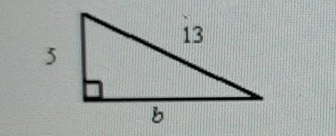 Find the length of b in the right triangle below. A. 6 B. 8 C. 12 D. 24​-example-1