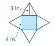 Use the net to find the surface area of the regular pyramid. in.2-example-1