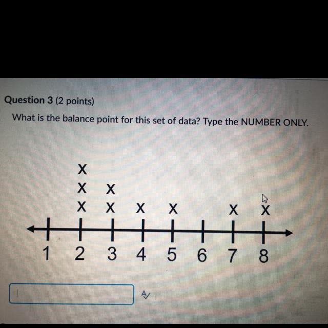 What is the balance point for this data set? Type the NUMBER ONLY (please give a description-example-1