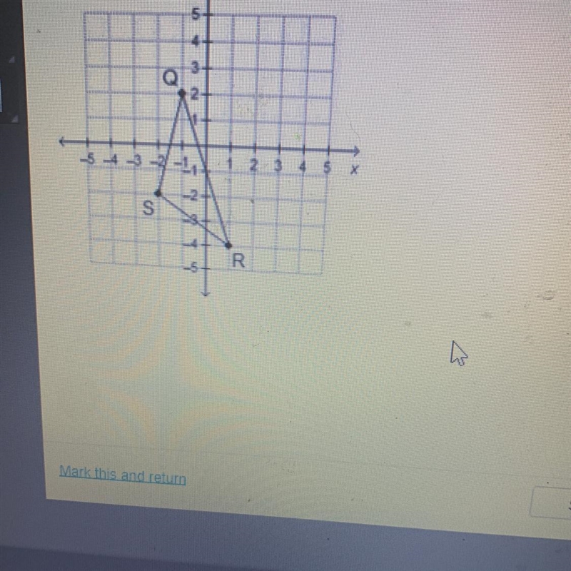 What is the area of triangle QRS?-example-1