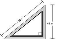 What is the length of the third side of the window frame below? A. 10 inches B. 12 inches-example-1