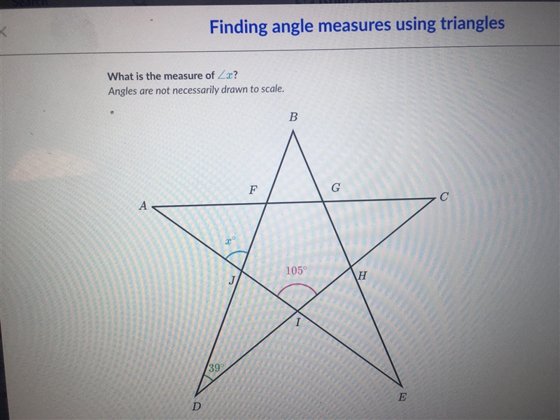 What is the measure of angle x°-example-1