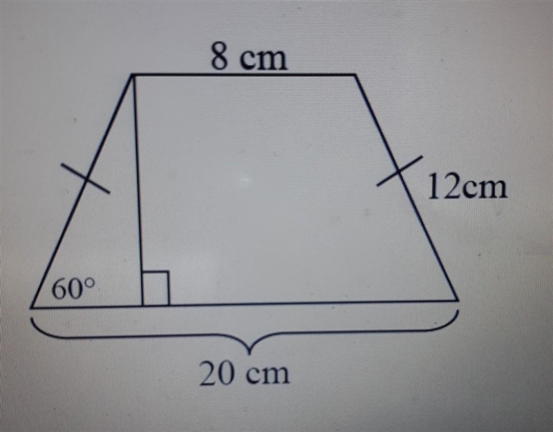 How do you find the height of this trapezoid?​-example-1