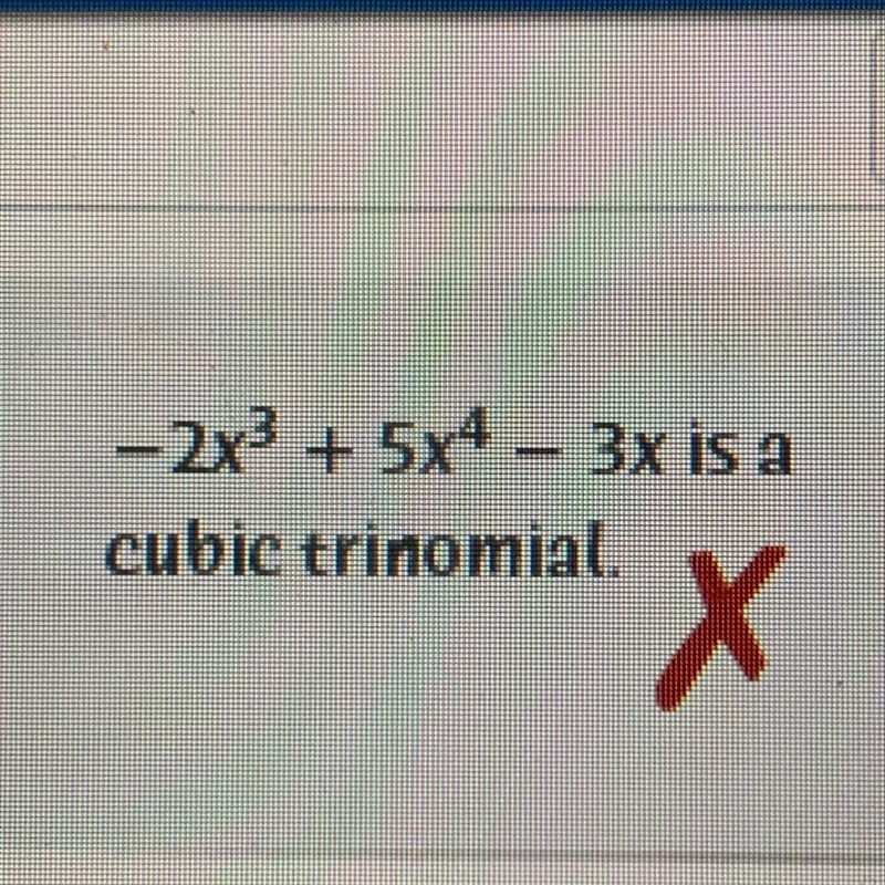 Is this a linear trinomial, forth-degree trinomial, quadratic trinomial or a degree-example-1