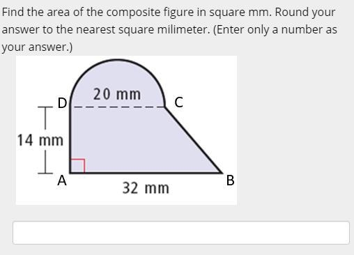 Find the area of the composite figure in square mm. Round your answer to the nearest-example-1