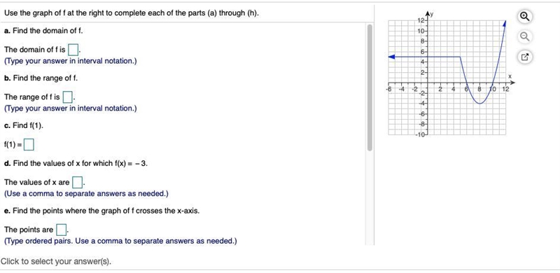 Use the graph of f at the right to complete each of the parts (a) through (h)-example-1