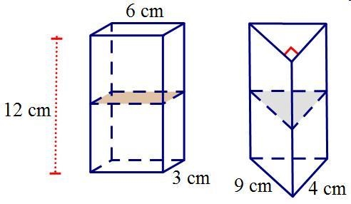 If the two solids have the same volume and height, find the area of one of the cross-example-1