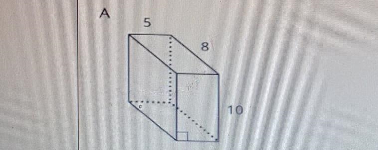 Use the following formula as a guide for your calculation: SA = 2B + hP. Edge lengths-example-1