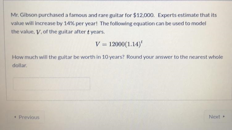 How much will the guitar be worth in 10 years?-example-1