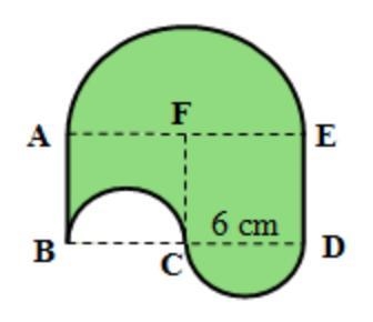 The figures below are based on semicircles and squares. Find the perimeter and the-example-1