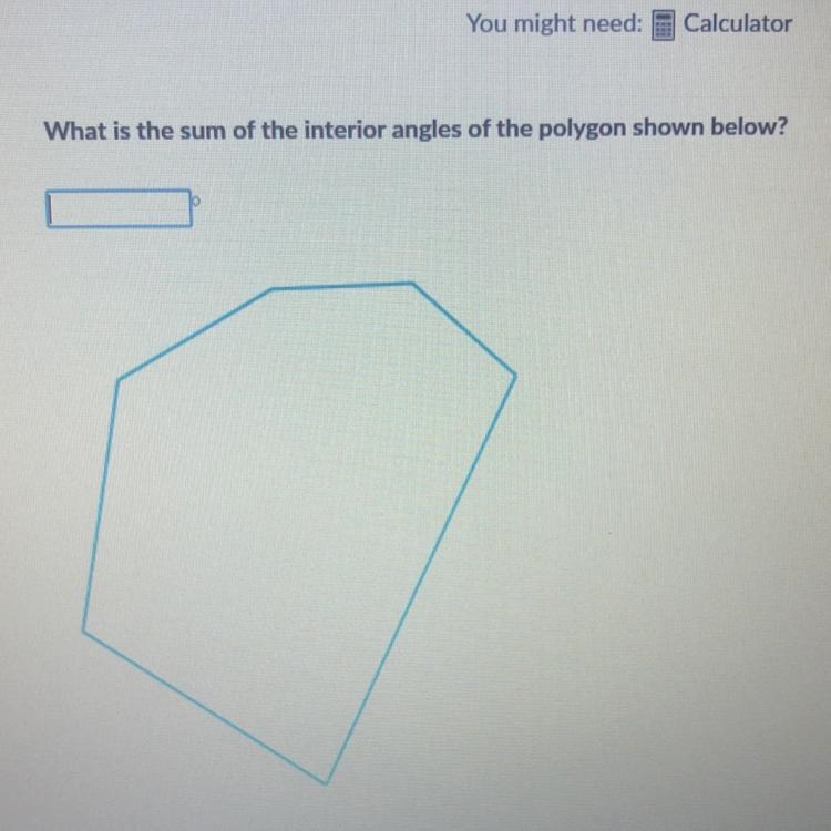 What is the sum of the interior angles of a polygon shown below?-example-1