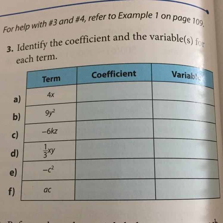 This is from mathlinks 9. I don’t understand 3D) what is the coefficient and variable-example-1