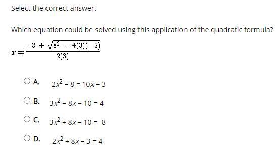 ASAP MULTIPLE CHOICE: Which equation could be solved using this application of the-example-1