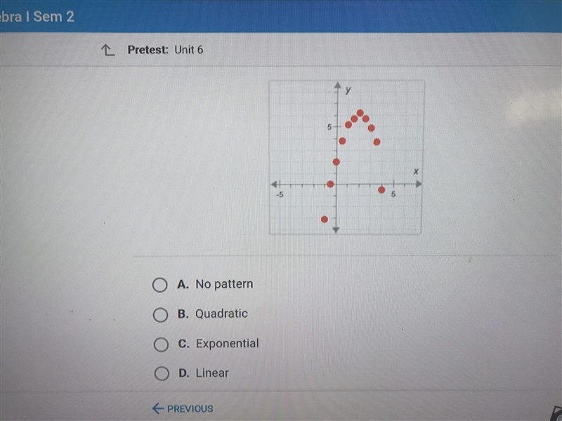 PLEASE HELP !!! By visual inspection, determine the best-fitting regression model-example-1