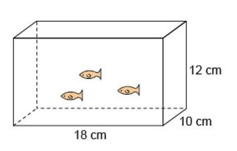 James has an aquarium. What is the volume capacity of the aquarium? Enter your answer-example-1