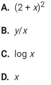 Which of the following is a monomial?-example-1