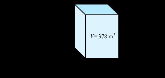 This box is a right rectangular prism with a base that has dimensions of 6 m and 7 m-example-1