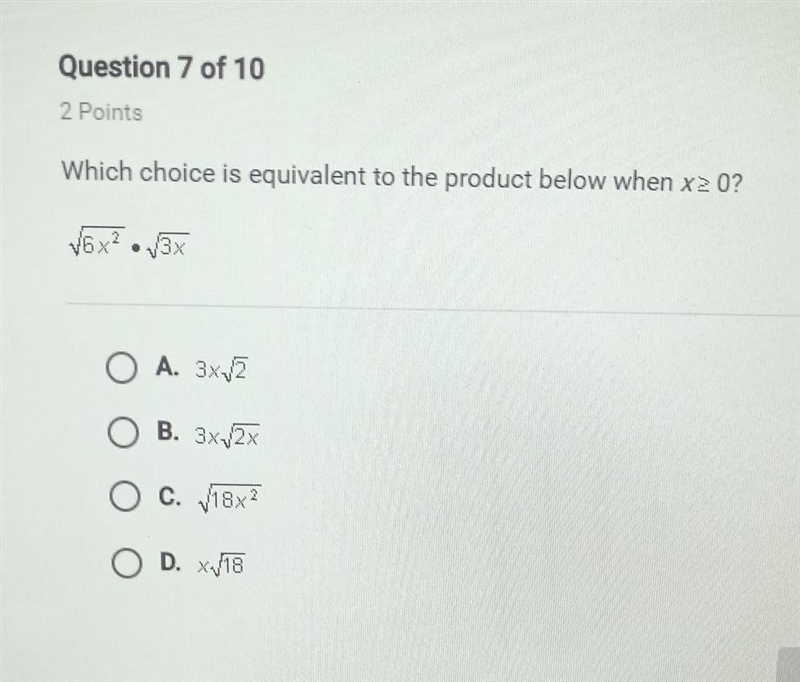 Which choice is equivalent to the product below when x≥x​-example-1