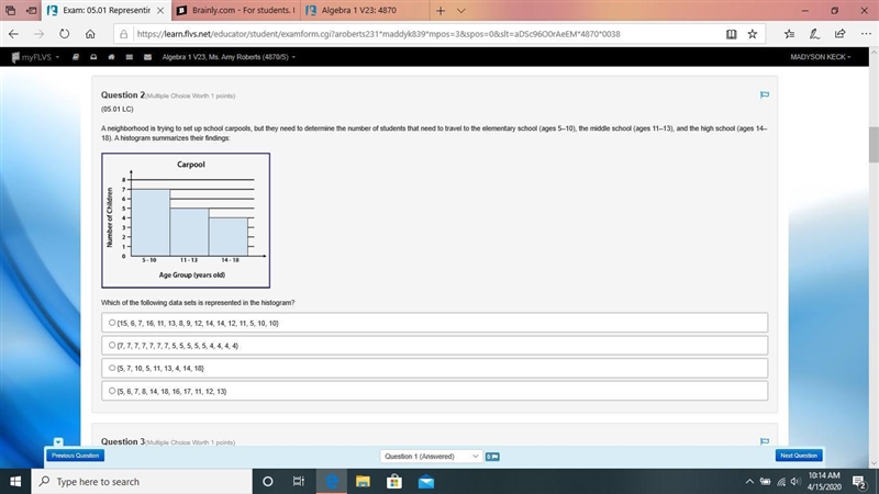 Which of the following data sets is represented by the histogram.-example-1