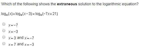 [Quick Answer Needed] Which of the following shows the extraneous solution to the-example-1