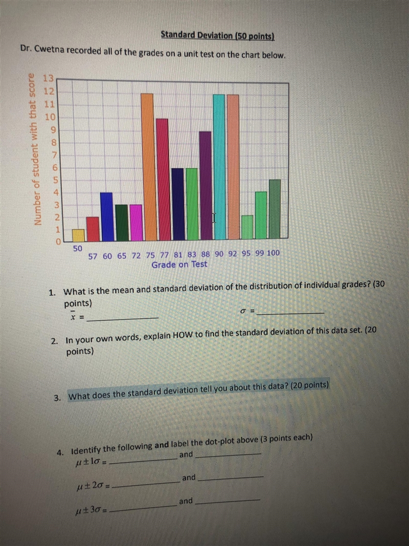 In your own words, explain HOW to find the standard deviation of this data set.In-example-1