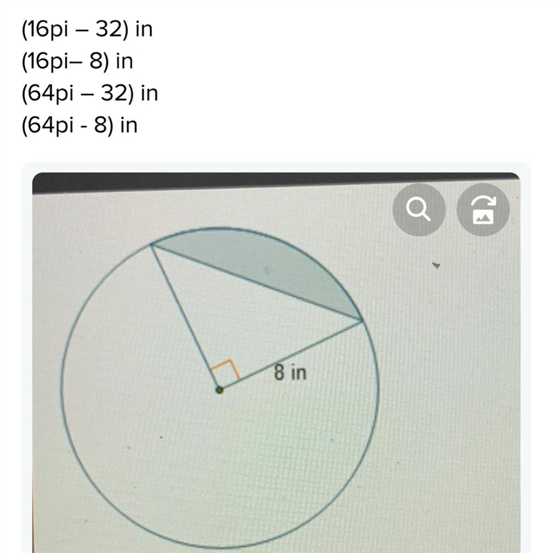 What is the area of the shaded portion of the circle-example-1