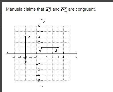 Which statement best describes her claim? A: She is incorrect because the segments-example-1