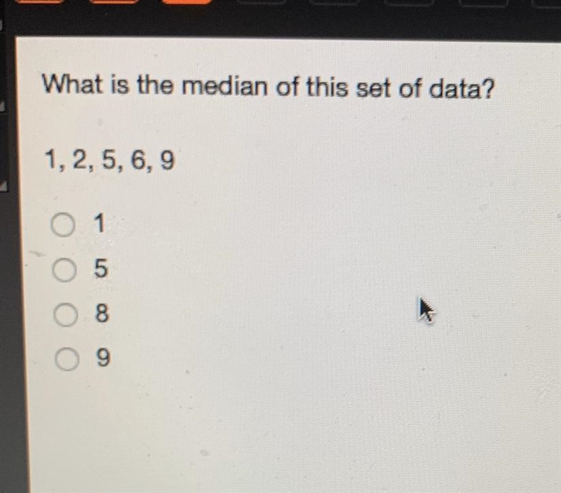 What is the median of a set of data-example-1