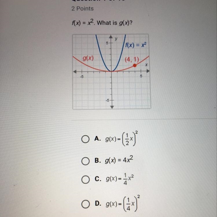 F(x)=x^2. What is g(x)-example-1