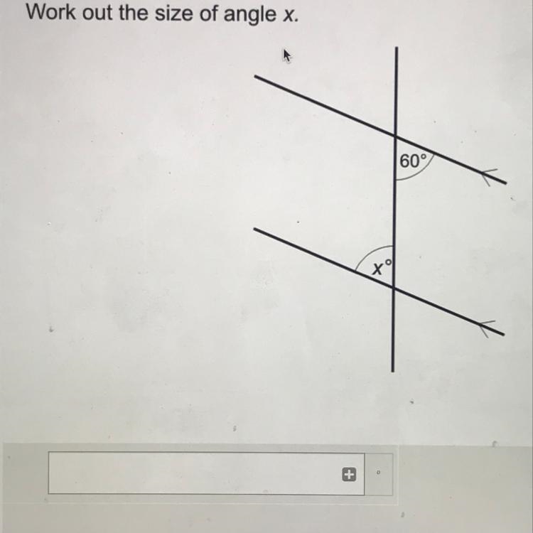 Work out the size of angle x-example-1