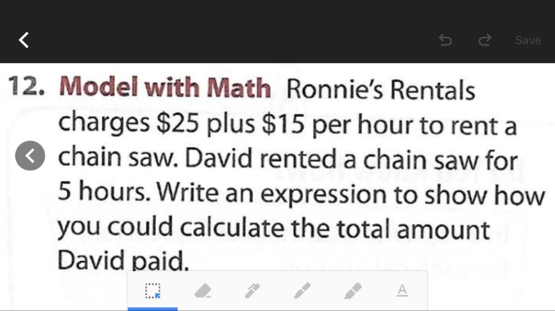 Write an expression to show how you could calculate the total amount David paid.-example-1