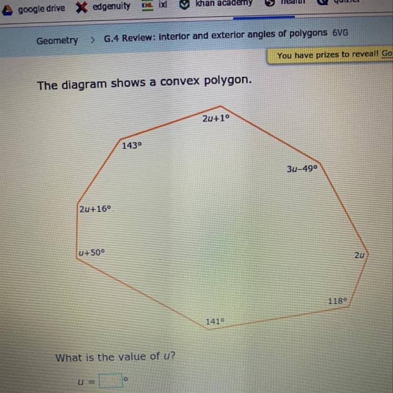 What is the value of u-example-1