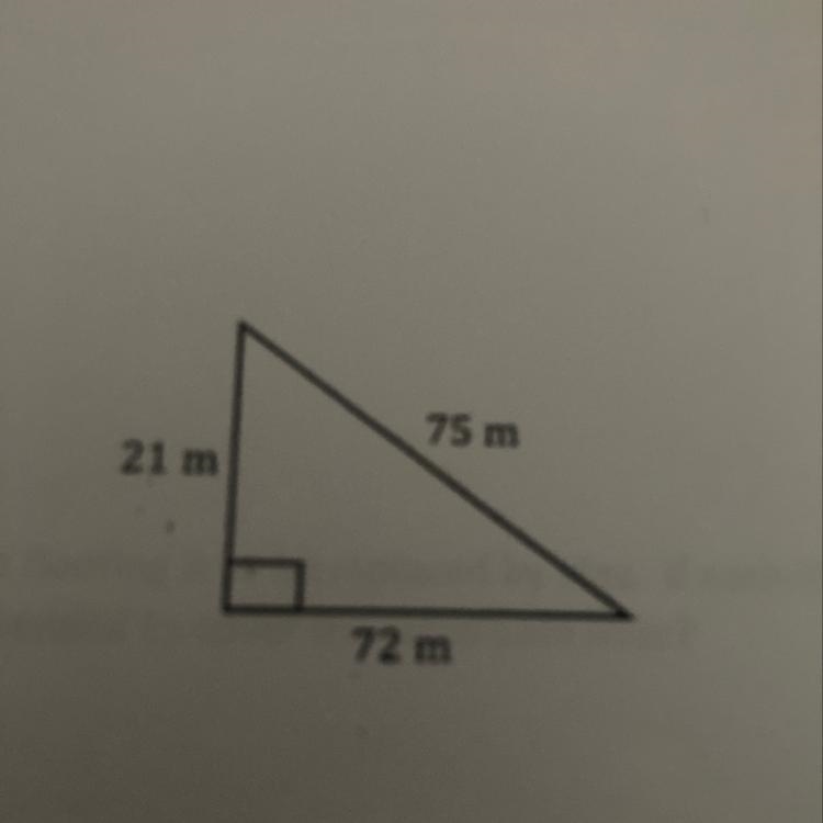 75 m 21 m 72 m Calculate the area of the shape-example-1