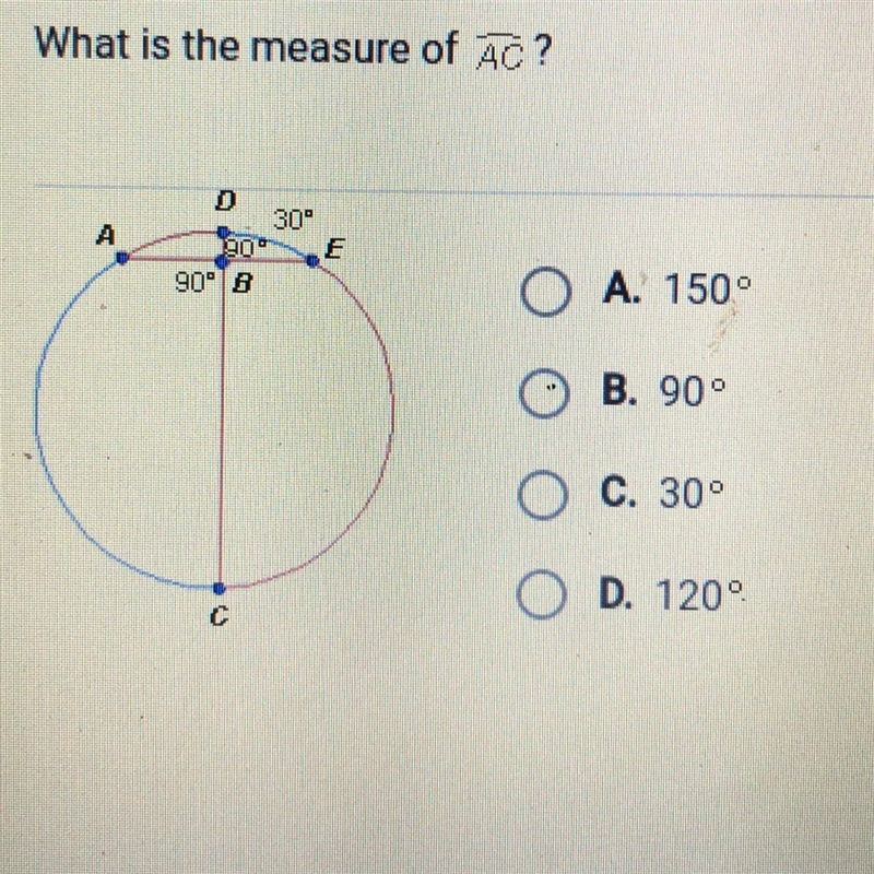 Help pleasee What is the measure of Ac?-example-1