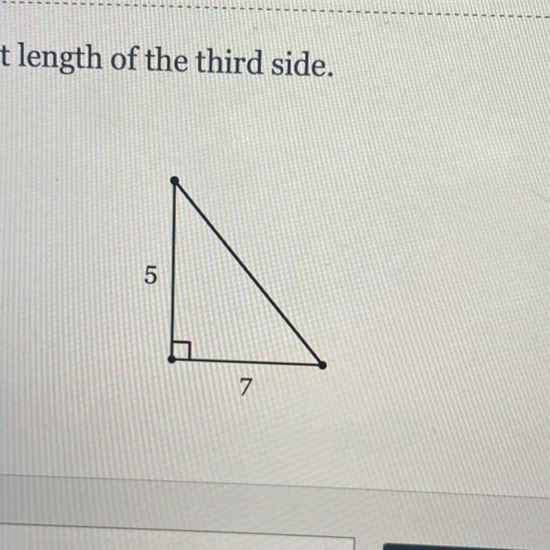 Find the exact length of the third side-example-1