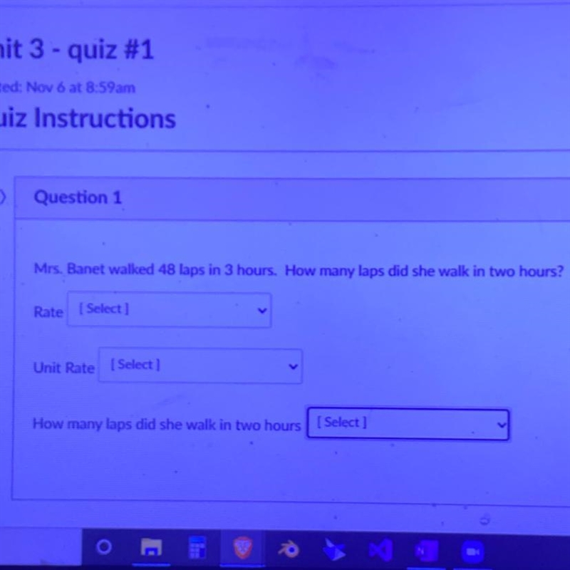 Mrs. Banet walked 48 laps in 3 hours. How many laps did she walk in two hours? ￼ Rate-example-1