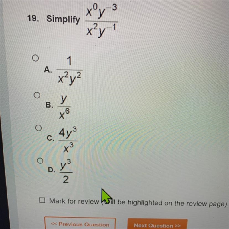 Simplify x0y-3/x2y-1-example-1