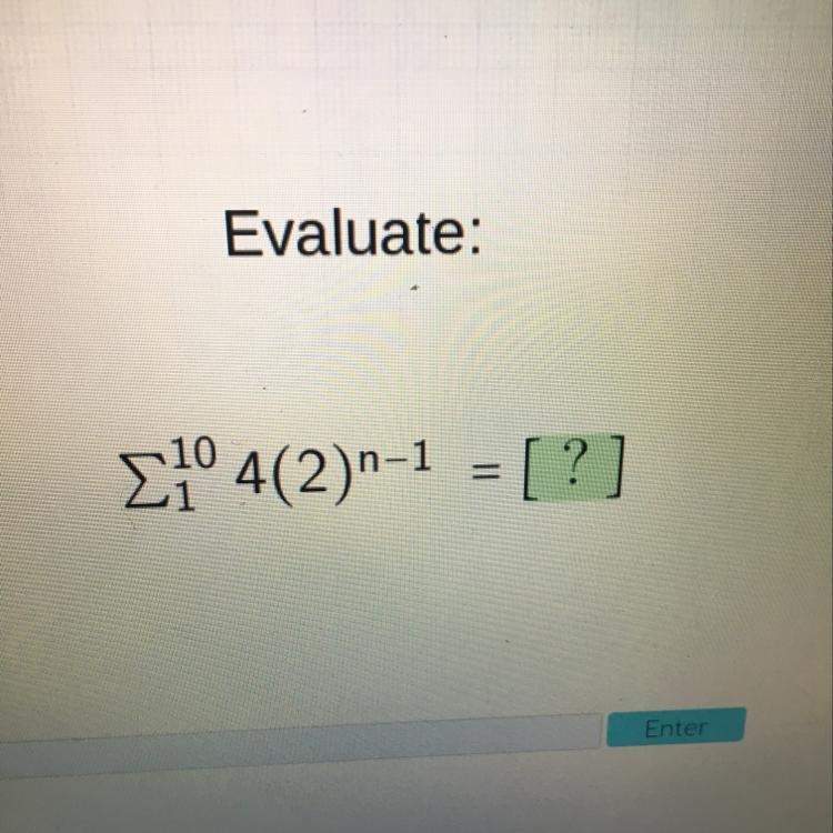 Evaluate the geometric series. I need help please!!-example-1