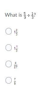 As simple as it should be i don't quite understand this. i did \frac{5}{9}\div \frac-example-1