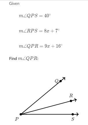 Find m∠QPR..........-example-1